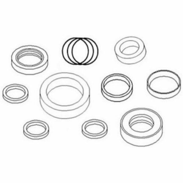 Aftermarket New Fits Ford Backhoe Loader Bucket Cylinder Seal Kit A64 with Rod & Bore 309978